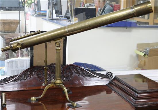 A good brass refracting telescope by TULLEY & SONS, Islington, London,